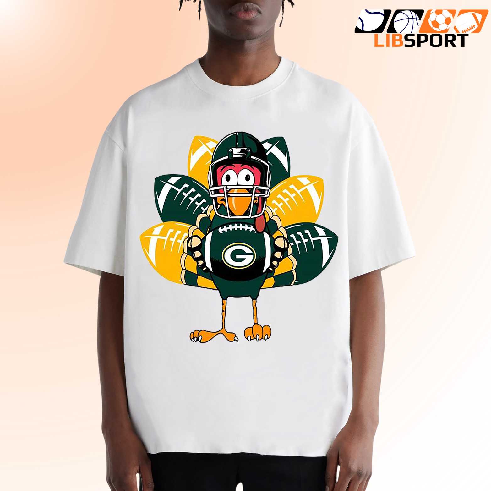 Green Bay Packers Turkey T-Shirt, Thanksgiving Football Tee, Unisex Nfl Game Day Shirt